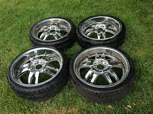 Starr Dominator 958 20'' 20 inch Rims Wheels Tires Package Chrome Beautiful