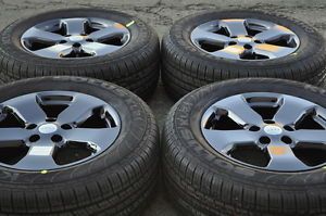 Jeep Grand Cherokee 18" Black Chrome Wheels Rims Tires