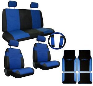 Black and Blue Car Seat Covers