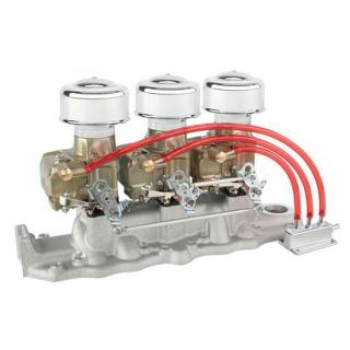New Triple Carb Linkage Kit for Edelbrock 3x2 Intake Demon 98 3 Bolt Carburetors