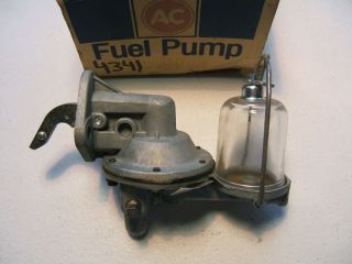Vintage Mechanical Fuel Pump with Glass Sediment Filter Bowl AC 4341