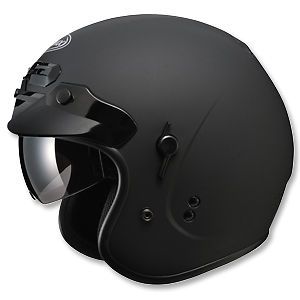 GMAX GM32S Solid Open Face Helmet Flat Black