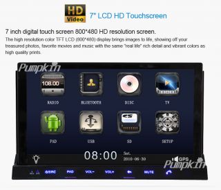 Capacitive Android 4 0 7" 2 DIN in Dash Car DVD Radio Stereo Player GPS Tablet