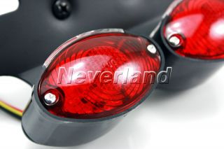 Motorcycle LED Turn Signal Brake License Plate Cateye Tail Light for Harley