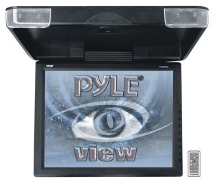 New Pyle PLVWR1542 15" LCD TFT High Resolution Flip Down Car Monitor w Remote