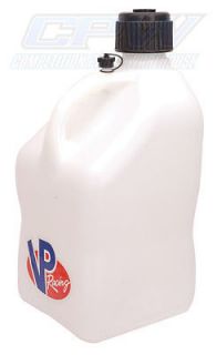VP White 5 Gallon Racing Fuel Jug Utility Gas Can IMCA Jerry Container