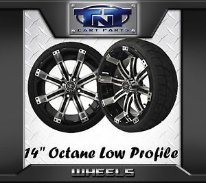 Lifted Golf Cart 14" Wheel Andlow Profile Tire Combo Lift Kit Club Car Precedent