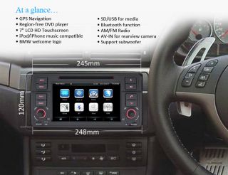BMW 3 Series E46 318 320 325 Car DVD Player GPS Navigation Radio Stereo System