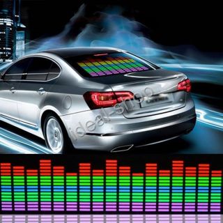 90x10cm Car Sticker Music Rhythm LED Flash Light Lamp Sound Activated Equalizer