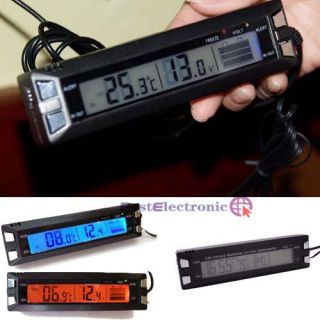 Digital Car Voltage Thermometer Monitor Meterc F Clock
