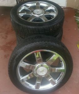 22 inch Cadillac Escalade Factory Rims with Used Tires