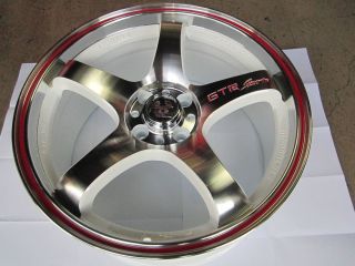 Fiat 500 Competizione Sport Tuning Wheels GTR White 17x7 5 New
