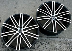 Ruff Racing 955 22 x 9 0 10 M Black Rims Wheels Jaguar XF 09 Up 5H 40