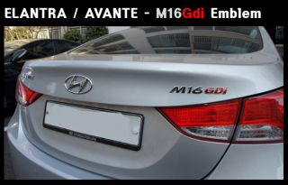M16 GDI Emblem Elantra Hyundai Avante Genuine Trunk Logo Korea Parts Chrome Rear
