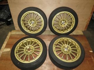 JDM oz Racing 15 Spokes Wheels Rims 17X7J 48 5x100 02 07 Subaru WRX Rims