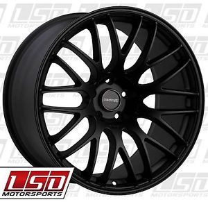 18 Tenzo R Type M Black Rims Wheels Tires Volkswagen CC EOS Golf GTI Jetta Falkn
