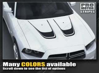 Dodge Charger Hood Accent Scallop Stripes 2011 2012 2013 Decal Graphic Pro Motor