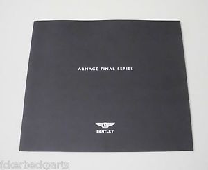 Bentley Arnage Final Series Dealer Brochure Book