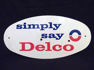 Vintage AC Delco Metal Sign GM Chevrolet Pontiac Dodge Dealership Parts Store