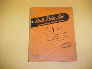 1950 Chrysler Plymouth Dodge DeSoto Mopar Parts Price List Book Catalog 50