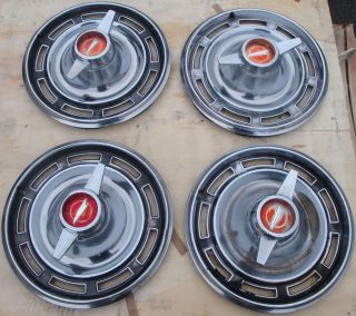 14" 1966 Buick Special Metal Spinner Hubcaps Wheel Covers