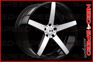 22" XO Miami Brushed Black Concave Wheels 22x10 5 Rims Fits Range Rover Sport