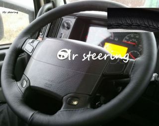 For Volvo FH13 Version 2 Truck Top Quality Black Leather Steering Wheel Cover