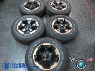 Five 2014 Jeep Wrangler Sahara Factory 18" Gold Black Wheels Tires Rims 9119