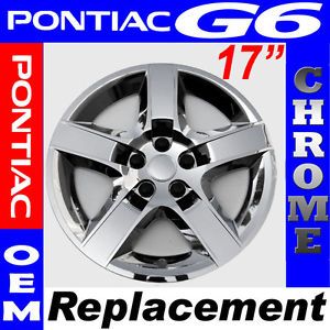 Pontiac G6 1 Piece of Steel Wheel Bolt on Chrome 17" Hub Caps 5 Spoke Skin