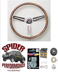 1965 1966 Pontiac GTO Steering Wheel 15" Walnut Wood Tilt Grant Steering Wheel