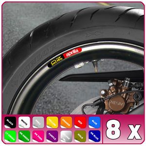 8 x Aprilia oz Racing Wheel Rim Stickers B