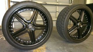 Lorenzo WL19 Black Wheel Rims and Nitto Tires 20 inch 5x4 5 114 3 Set