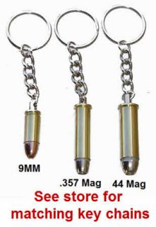 Real Brass 9 mm Bullet Zipper Pull