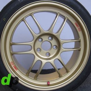 18" Gold Enkei RPF1 Rims Nitto NT01 Race Track Tires for Subaru Impreza WRX