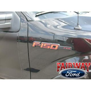 2009 thru 2014 F 150 Genuine Ford Parts Red FX4 Fender T Gate Emblem Set
