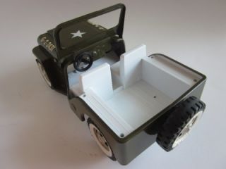 WOW Vintage Tonka Army Jeep G 2 2431 Spare Tire Truck Car Pressed Steel Minty