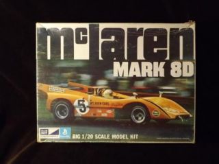 Vintage 70's Original MPC McLaren Mark 8D Race Model Car Kit 1 20 Scale Complete