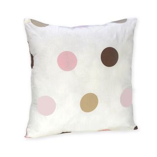 Sweet Jojo Designs Pink and Brown Modern Polka Dot Throw Pillow Sweet Jojo Designs Throw Pillows