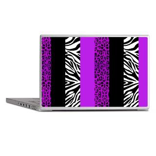 Purple Animal Print Stripes Zebra Leopard Laptop S by cutetoboot