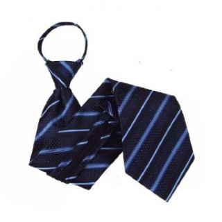 B ZIP 10022   Navy   Black   Blue Zipper Tie   Boys ( Fits 9 13 years old ) Clothing