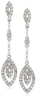 14k White Gold Diamond Earrings (1/4 cttw, G H Color, SI2 Clarity) Jewelry