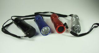 Lucent Ace 9351 Aluminum 9 LED Flashlight, (Colors may vary  Black/Red/Green/Blue)   Basic Handheld Flashlights  