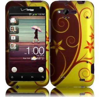 HTC Rhyme Bliss 6330 Rubberized Design Cover   Royal Swirl Cell Phones & Accessories