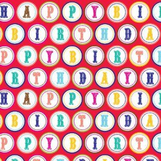 Jillson Roberts Eco Line Gift Wrap, Birthday Button, 6 Count (R148)  Gift Wrap Paper 