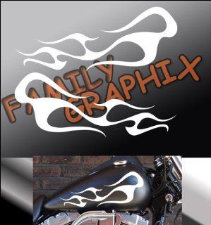 Motorcycle Flames Gas Tank Flame Decals Harley 13"x5.5" Flm119 
