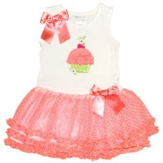 Bonnie Jean Baby Girls Cupcake Birthday Mesh Tutu Spring Summer Dress , Orange , 2T Clothing