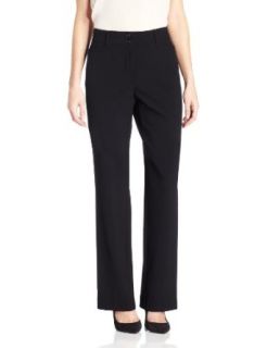 Sag Harbor Women's Bistretch 2 Button Pant, Black, 16/Small Clothing