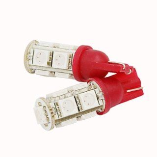 2 Pcs Red T10 194 168 W5W Wedge 5050 SMD 9 LED Bulbs Car Tail Light Automotive
