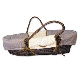 Yacht Club 4 Piece Moses Basket Set by Trend Lab   Baby Baskets   Moses Baskets