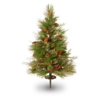 2.5 ft. Decorative Collection White Pine Pathway Pre Lit LED Christmas Tree   Battery Operated   Christmas Trees